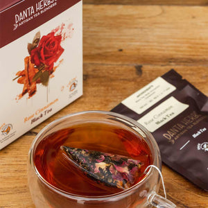 Buy Online - Rose Cinnamon Black Tea - Pyramid Teabag