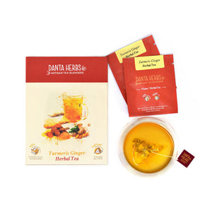Buy Turmeric Ginger Herbal Tea - Pyramid Teabag