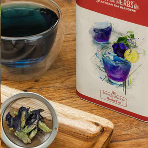 Butterfly Blue Pea Herbal Tea - Tin Caddy