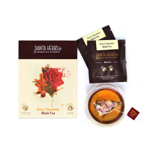 Buy - Rose Cinnamon Black Tea - Pyramid Teabag