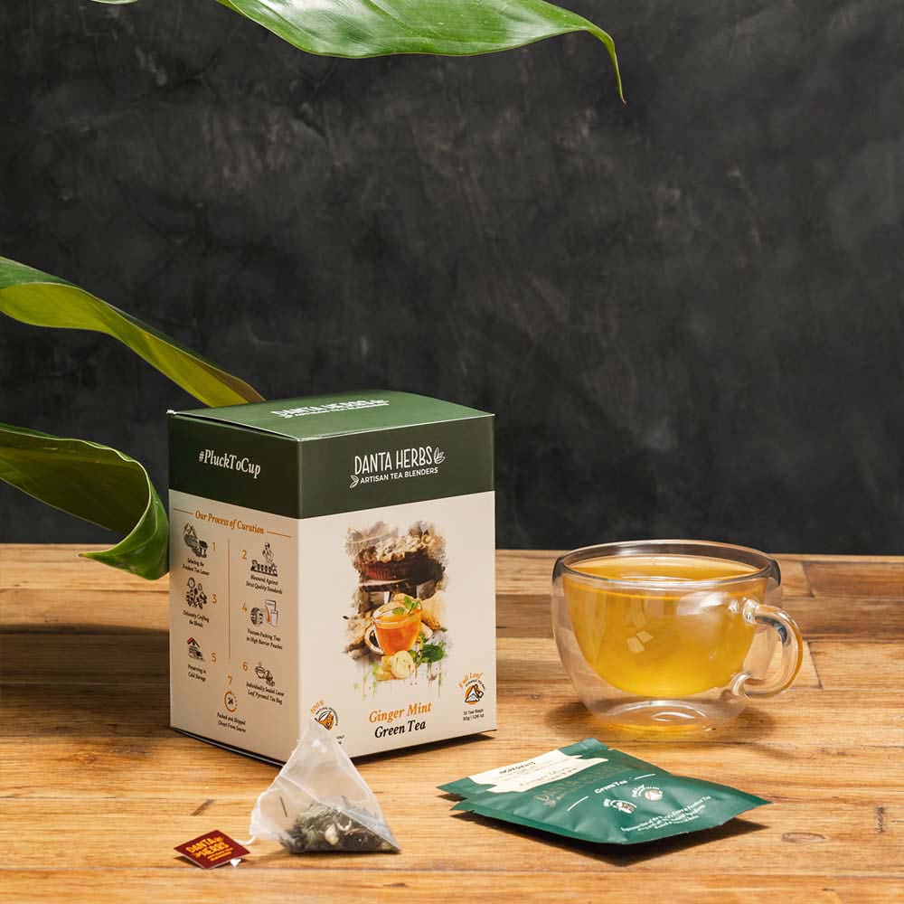 Ginger Mint Green Tea - Pyramid Teabag