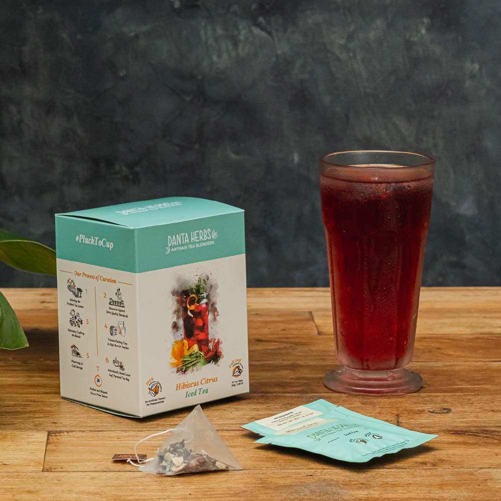 Hibiscus Citrus Iced Tea - Pyramid Teabag