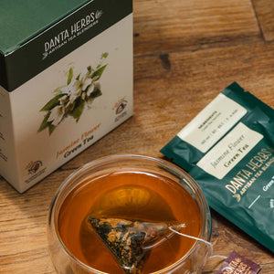 Buy Jasmine Flower Green Tea - Pyramid Teabag