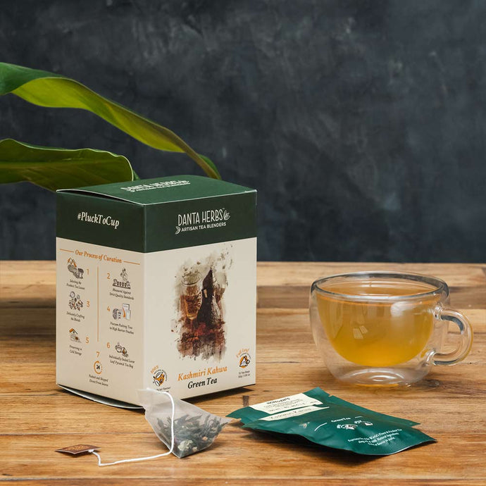 Kashmiri Kahwa Green Tea - Pyramid Teabag