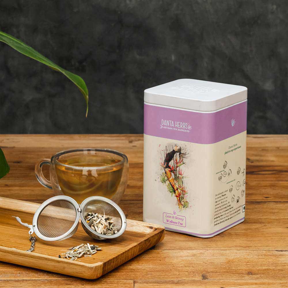 Buy Lean & Skinny Wellness Tea Online | Tin Caddy | Danta Herbs