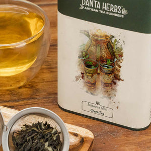Danta Herbs Tea - Moroccan Mint Green Tea - Tin Caddy