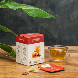 Turmeric Ginger Herbal Tea - Pyramid Teabag