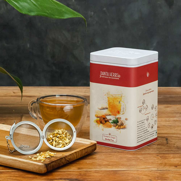 Turmeric Ginger Herbal Tea - Tin Caddy