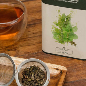 Danta Herbs Tea - Tulsi Twins Green Tea - Tin Caddy